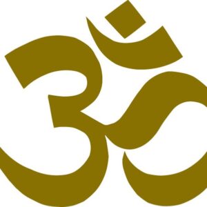 Om-Zeichen gold 13.5x17 cm