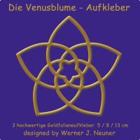Die Venusblume - Goldfolienaufkleber 3er Set